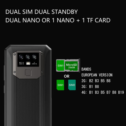OUKITEL K15 Plus Outdoor Smartphone (2023) 10000mAh battery, 18W fast charge + reverse charge, 6.52 inch HD+ outdoor mobile phone Android 11, 4GB + 32GB rugged mobile phone, 13MP main camera Dual-SIM NFC/OTG