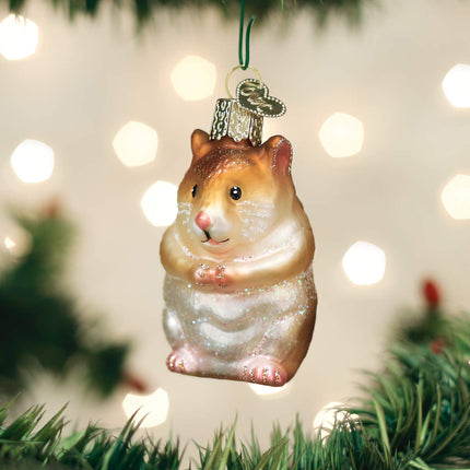 Vana Maailma Jõululoomade Kollektsioon Klaasist Ehted Jõulupuule, Hamster