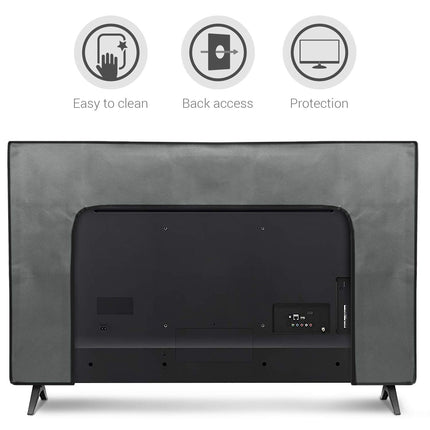 kwmobile 55" TV Cover - Indoor TV Screen Protector Cover - TV Screen Dust Cover - Light Grey