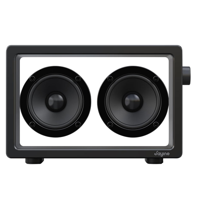 JAYINE Portable Bluetooth Speaker, 16W Minimalist Speakers, Bluetooth Wireless Loud Speakers, HD Powerful Sound and Wide Compatibility, V5.3 for Indoor and Outdoor, Black