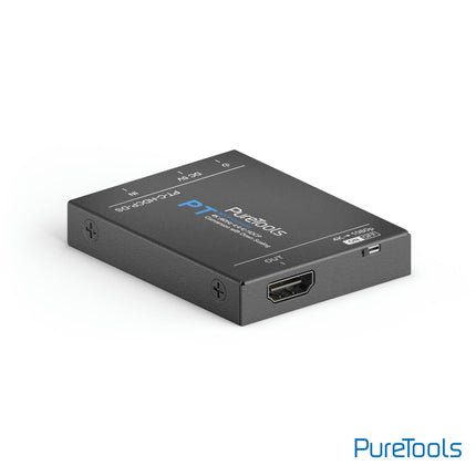 PureTools HDCP muundur koos skaleerimisega, HDCP 2.3 HDCP 1.4-ks, 4K skaleerimine 1080p-ks, 4K (60Hz 4:4:4) ja HDR10 tugi, HDMI 2.0
