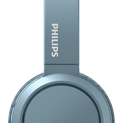 PHILIPS Audio TAH4205BL/00 kõrvaklapid bassivõimendi nupuga (Bluetooth, 29 tundi mänguaega, kiirlaadimine, mürasummutus, kokkupandav), sinine,