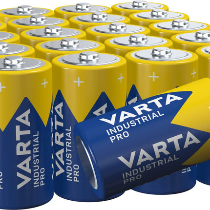 VARTA Batteries C Baby, 20 pieces, Industrial Pro, Alkaline Battery, 1.5V, Bulk Pack, Made in Germany [Exclusively at Amazon]