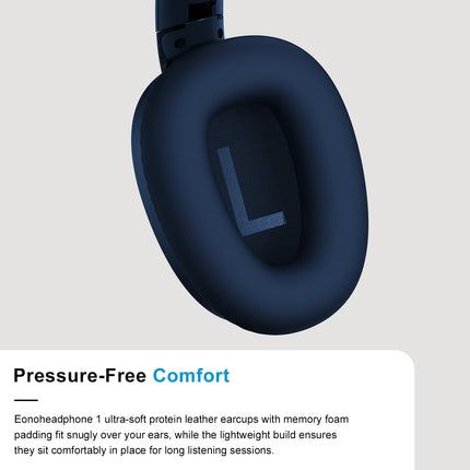 Eono mürasummutavad kõrvaklapid - juhtmevabad kõrvapealsed Bluetooth-kõrvaklapid - ANC Eonoheadphone 1 mitme režiimiga mürasummutusega, AUX, mikrofon, pehmed kõrvapadjad, 40-tunnine aku (sinine)