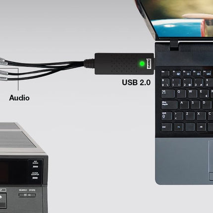 Nero VHS USB-videokaardi salvestuspulk | Digiteeri oma VHS | Analoog-digitaalkaardi salvestus | Windows 11/10 | MacOS (videokassettide digitaliseerimine | S-VHS | Hi8 | Super 8 | DVD arvutisse)