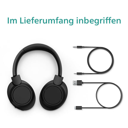 PHILIPS TAH6509BK/00 mürasummutavad kõrvapealsed juhtmevabad Bluetooth-kõrvaklapid - suurepärane kõnekvaliteet, ühildub häälassistentidega ja kuni 45 tundi muusikaesitusaega - mustad