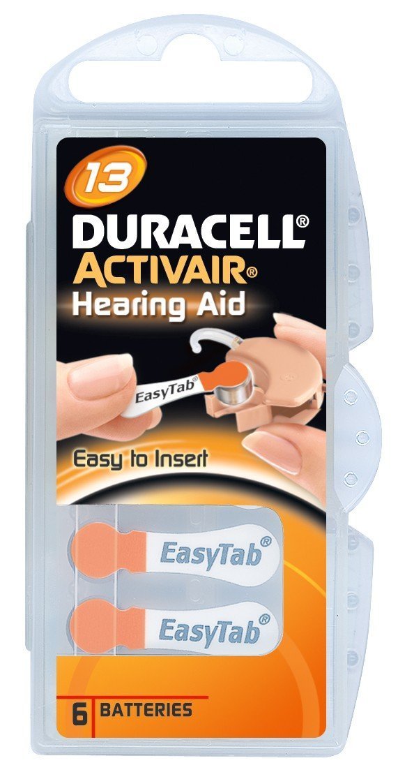 60x Duracell Activair Type 13 Orange Hearing Aid Batteries