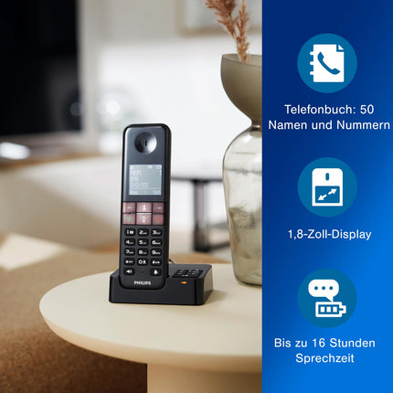 Philips D4752B/01 DECT juhtmeta telefon automaatvastajaga, 2 telefonitoruga