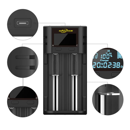 Nutikas 21700 18650 laadija, LCD 21700 laadija 21750 21700 18650 laadija 20700 22700 26650 26700 16340 (RCR123) 17650 17670 NI-MH/NI-Cd AA AAA