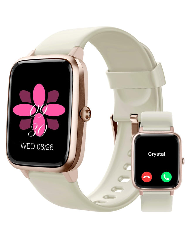 GRV Smartwatch for women men with phone function, fitness watch with heart rate monitor SpO2 sleep monitor pedometer IP68 waterproof, multi-sport modes smart watch fitness tracker for iOS Android mobile phone