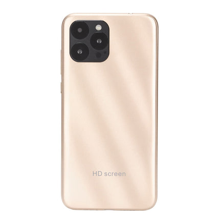 IP13 Pro Max nutitelefon, lukustamata mobiiltelefon näotuvastusega, 6,1-tolline FHD ekraan, 3 GB RAM 32 GB ROM, 2800 mAh aku, kahe SIM-kaardiga ettemakstud nutitelefon, lukustamata GSM-nutitelefon (kuldne)