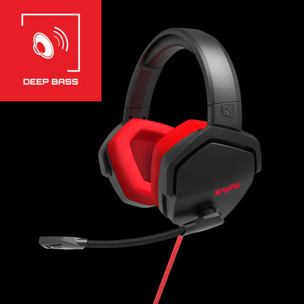 Energy Sistem ES Gaming Headset ESG 4 Surround 7.1 Mesh (LED Lights, 7.1 Surround Sound, Leather Gyro Cushion), Red