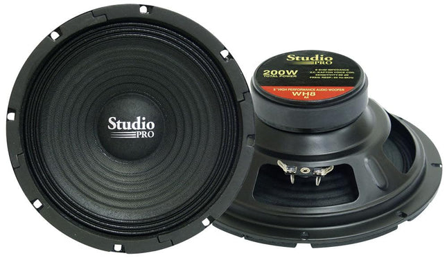 Pyramid WH8 200-vatine võimas paberkoonusega 8-oomine subwoofer