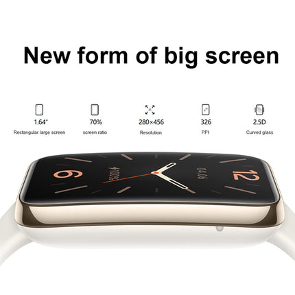 Xiaomi Smart Band 7 Pro, suur 1,64-tolline AMOLED-ekraan, integreeritud GNSS, une jälgimine, SpO2, pulsisageduse mõõtmine, 110+ spordirežiimi, kuni 12-päevane aku tööiga, 5 ATM-i veekindlus, valge