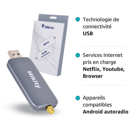 Hikity DAB/DAB+ autokomplekt digitaalse raadio antenni vastuvõtjaga, raadioboksi vastuvõtja antenniga, USB 2.0 adapter universaalsele Android-autoraadiole
