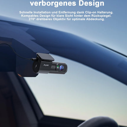 Avylet 4K+1080P auto videoregistraator esi- ja tagaosaga, Wi-Fi/rakendusega topeltkaamera parkimismonitoriga, toetab välist GPS-moodulit, öönägemist, WDR-i, 170°+150° lainurka, G-andurit, max 256GB