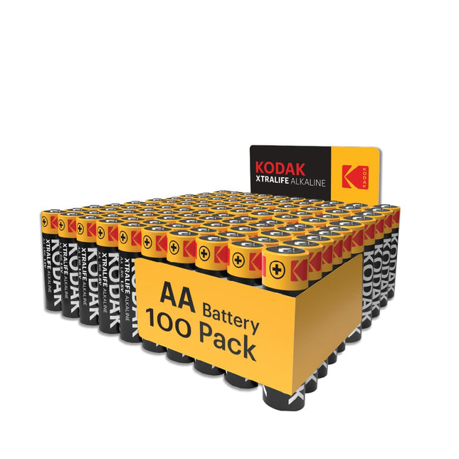 Kodak | AA-patareid | Topelt-A-patareid | 100 tk pakk | Ühekordsed patareid | Leelispatarei | 1,5 V