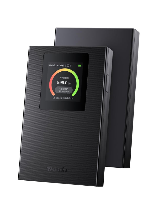 Tenda mobiilne WiFi ruuter LCD-ekraaniga, Wi-Fi 6 kaasaskantav leviala, 2100mAh aku, USB-C port, Plug &amp; Play, WPA3, 4G modem, MiFi, minisuuruses, ühildub lukustamata Nano SIM-kaartidega, MF6