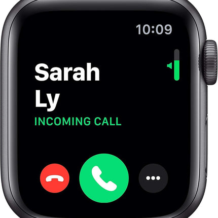Apple Watch Series 4 44mm (GPS + Cellular) - kosmosehall alumiiniumkorpus musta sportrihmaga (taastatud)