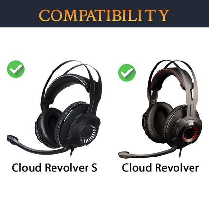 SOULWIT vahetuskõrvapadjad Kingston HyperX Cloud Revolver, Revolver S mängukõrvaklappidele (mudelinumber HX-HSCR-BK/NA)