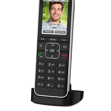 FRITZ!Fon C6 must DECT mugavustelefon (kvaliteetne värviekraan, HD-telefoniteenus, interneti-/mugavusteenused, Fritz!Boxi funktsioonide juhtimine) must, saksakeelne versioon