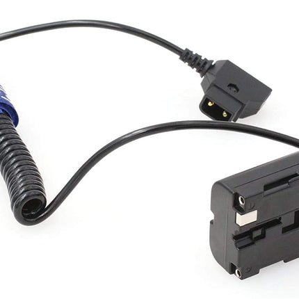 Eonvic D-Tap NP-F550 F570 F750 F970 Dummy akuadapteri toitespiraalkaabel Sony NP-seeria monitoridele