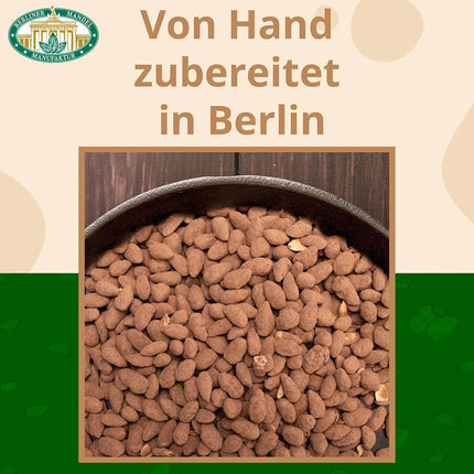 Berliner Mandelmanufaktur 1x6000g Roasted Almonds with cocoa, Vegan, without additives and flavor enhancers, Roasted Almonds Large Pack Spanish Largueta Almonds