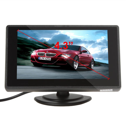 Auto parkimisabi monitor - BW 4,3-tolline TFT LCD automonitor auto tahavaatemonitor LED-taustvalgustusega ekraaniga sõiduki tagurduskaameratele