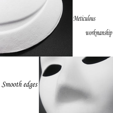 10-osaline valge mask, maskeraadi poolmask, isetehtud maskiballi peomask peotantsuks, karnevaliks, rollimänguks, ooperiks (valge)