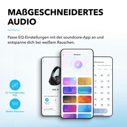 Soundcore by Anker Q20i juhtmevabad Bluetooth-kõrvaklapid hübriidse aktiivse mürasummutusega, 40-tunnine mänguaeg ANC-režiimis, kõrglahutusega heli, sügav bass, kohandamine rakenduse kaudu (must)