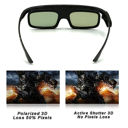 Cocar 3D Glasses, 3D Active Shutter Glasses Rechargeable Glasses, Suitable for 3D DLP-Link Projector Acer BenQ Optoma Viewsonic Philips LG Infocus NEC Jmgo Vivitek Toumei - 1 Pack