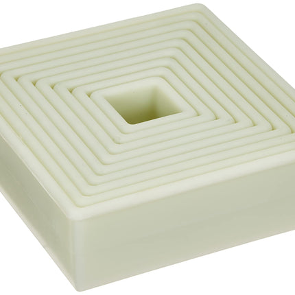IBILI 784203 pehmed ruudukujulised küpsisevormid (9 tk), roostevabast terasest, läbipaistev/valge, 10 x 10 x 5 cm, 9 tk