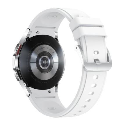 Samsung Galaxy Watch4 Classic, ümar LTE nutikell, Wear OS, pöörlev raam, fitnesskell, aktiivsusmonitor, 42 mm, hõbedane