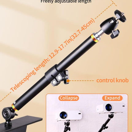 VexNook projektori alus voodile ja diivanile - reguleeritava aluse pikkusega 33-45 cm, peidetud disainiga voodi-diivani projektori alus, ühildub 99% projektoritega, XGIMI, Nebula, VANKYO, Epson...