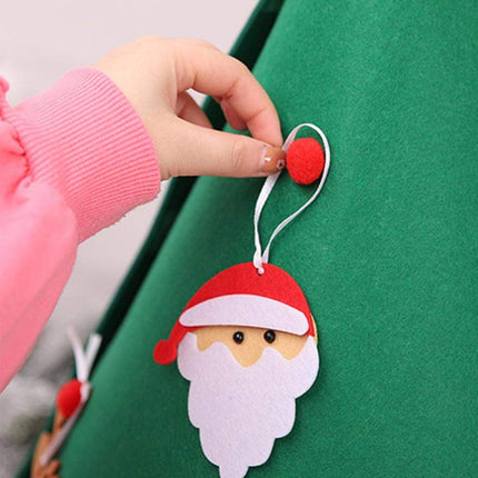 BAKAJI Christmas tree for children made of felt with 15 Christmas decorations + comet star Applicable size 70 x 50 cm Color green Decoration Christmas toy children's room