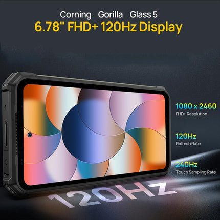 Ulefone Armor 24 24GB+256GB Outdoor Handy ohne Vertrag, Android 14 Outdoor Smartphone ohne Vertrag, 22000mAh 66W, 64MP Nachtsichtkamera IR, 6.78" FHD+, 1000Lumen LED Licht, Dual 4G LTE/NFC/GPS/OTG