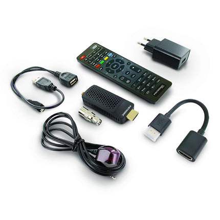 Metronic 441646 tuuner DVB-T vastuvõtja DVB-T, ühildub DVB-T2 Dongle Stick Compact'iga, HEVC, EPG, 1080i, HDMI, USB 2.0, SOS nupp