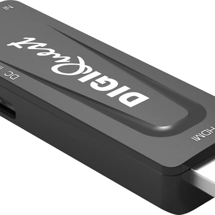 Digiquest maapealne dekooder, XO Stick, DVB-T2, must - säästke energiat oma teleri toite abil, 2-ühes kaugjuhtimispult, ideaalne seinale kinnitatavatele teleritele