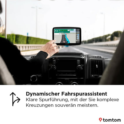 TomTom Camper Navi GO Camper Tour 2. põlvkond (6-tolline ekraan matkaautode ja haagissuvilate huvipunktidega, Wi-Fi uuendused, TomTom Traffic, Euroopa kaardid, dünaamiline sõiduraja abiline)