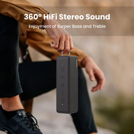 Raymate Bluetooth Speaker, Wireless Music Box with 20W Dual Bass, IPX7 Waterproof, TWS Function, 15 Hours Battery, Portable Speaker for Outdoor and Home