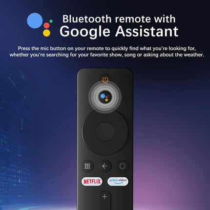 Mi TV Stick 2K, Bluetooth-puldi, Google Assistant ja Netflix + Prime Video otseteeklahvidega, Android TV 9.0 Google Play poega, Smart Cast, Dolby DTS-HD heli, WiFi