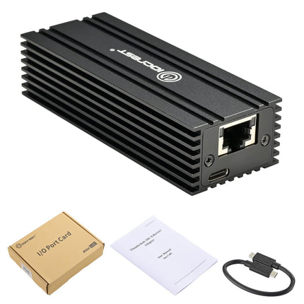 IO Crest Etherneti adapter USB 4.0 Type C 10G, kiirete võrguühenduste jaoks, RJ45 port, toetab 10 Gb/s, 5 Gb/s, 2,5 Gb/s, 1 Gb/s ja 100 Mbps Base-T