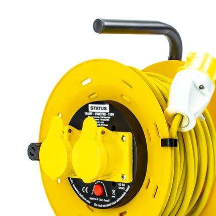 Status S25M-110VOLT-CR1 STATUS:Pikendusjuhtmed Pikendusjuhe, kollane, 2 pistikupesa / 25M