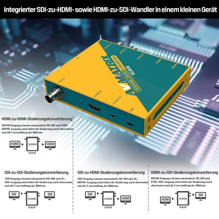 AVMATRIX HDMI/SDI 3G muundur, BiDirect üles/alla väljund ja kaadrisagedusega 1080P videolevitus SC2030