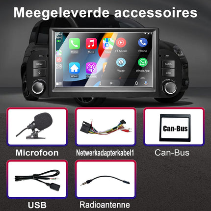 Liulbobu autoraadio FIAT Panda 2013-2020 ühildub juhtmevaba Carplay ja Android Autoga, 7-tolline FIAT Panda raadio puutetundliku ekraani/Bluetoothi/FM/AM/USB/DSP/RDS/peegliühendusega