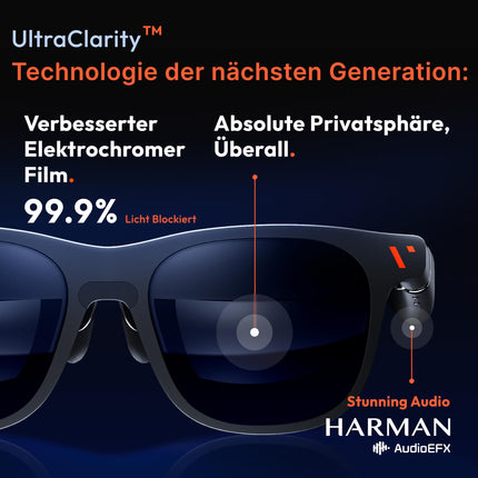 VITURE Pro XR/AR prillid, 135-tolline 120 Hz 1000 niti üliselge ekraan, Harman Audio, elektrokroomne film, videoprillid, mis ühilduvad iPhone 16/15/Androidi/Maci/PC/Steam Decki/mängukonsoolidega