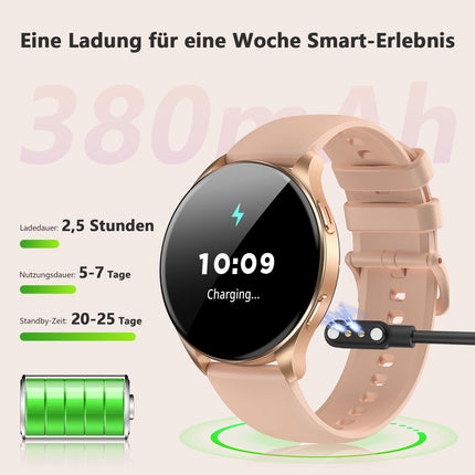 Blackview Smartwatch Women Men, 1.43'' AMOLED Screen, Virtual Always-On Clock, Fitness Watch with Phone Function, Make/Receive Calls, Sports Watch, Pedometer, Heart Rate Sleep Monitor, for Android iOS
