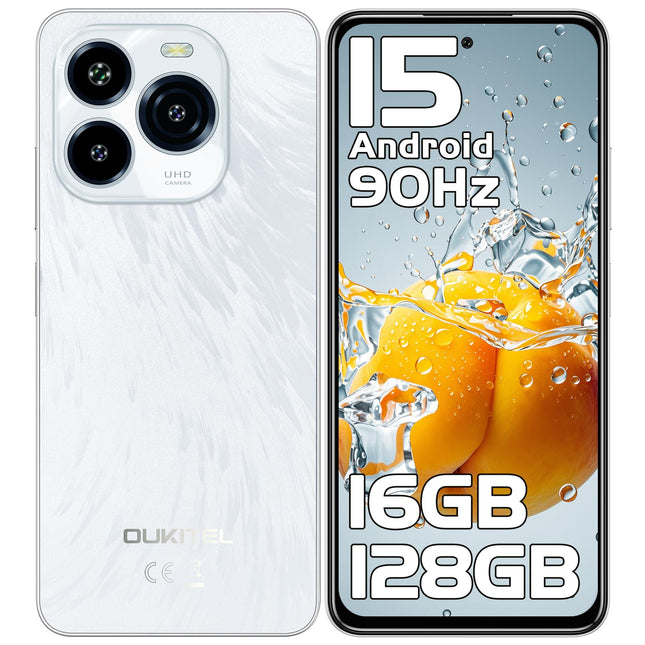 OUKITEL C65 Android 15 nutitelefon, 16 GB + 128 GB / 1 TB mobiiltelefon ilma lepinguta, 6,7-tolline HD+ 90Hz mobiiltelefon, soodne, 50 MP + 8 MP, 5150 mAh SIM-kaardita mobiiltelefonid, kahekordne SIM-kaart, 3 pesa / sõrmejäljelugeja / 3,5 mm pesa