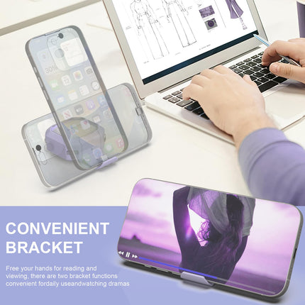 MHYALUDO Clear Protective Case with Secure Closure for Galaxy Buds FE/2 Pro/Pro/Live, Carbon Fiber Purple