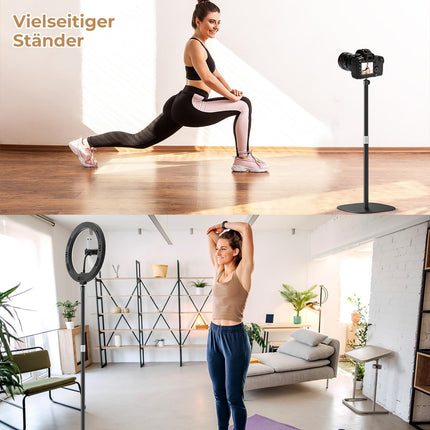POLESTO metallist projektorialus, vastupidav metallist alus, 50–125 cm, 360° pöörlev, stabiilne kandevõime, ühildub projektorite, kaamerate, mobiiltelefonide hoidikutega, põrandal seisev tüüp
